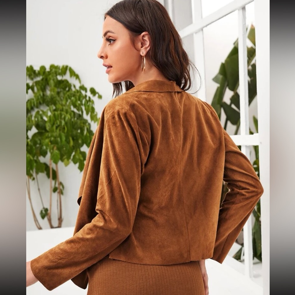 Open Front Asymmetrical Hem Jacket